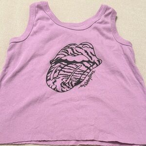 The Rolling Stones Pink Kids Tank Top with Graphic